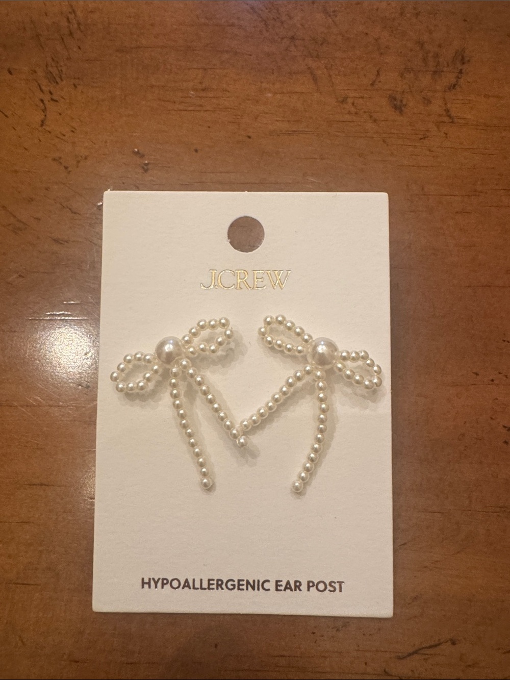 J. Crew Pearl Bow Stud Earrings - Ivory